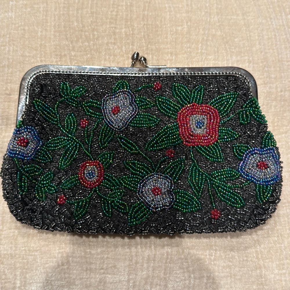 vintage beaded clutch